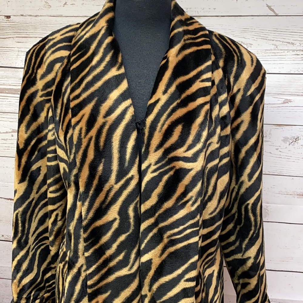 Cache Long Leopard Print Coat - image 2